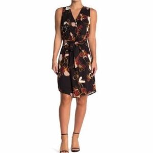 14th & Union Faux Wrap Front Floral Dress